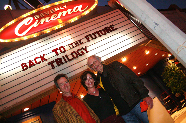 Jeffrey with Claudia Wells and Christopher Lloyd